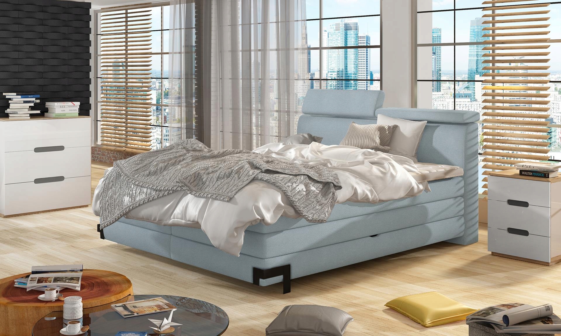 ŁÓŻKO KONTYNENTALNE BOXSPRING KANO BASIC 160x200
