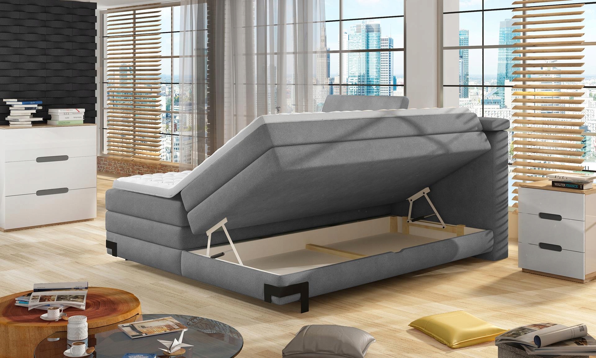 ŁÓŻKO KONTYNENTALNE BOXSPRING KANO BASIC 160x200