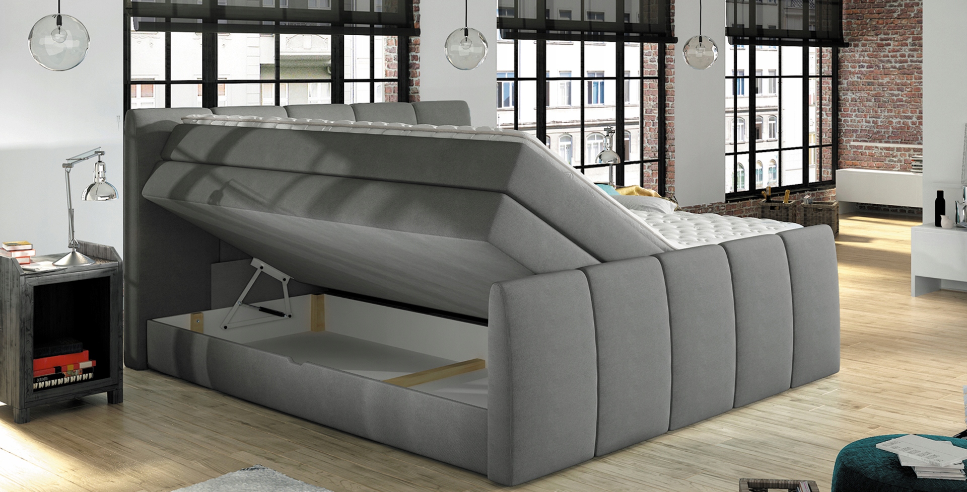 ŁÓŻKO KONTYNENTALNE BOXSPRING FRESCO BASIC 140x200