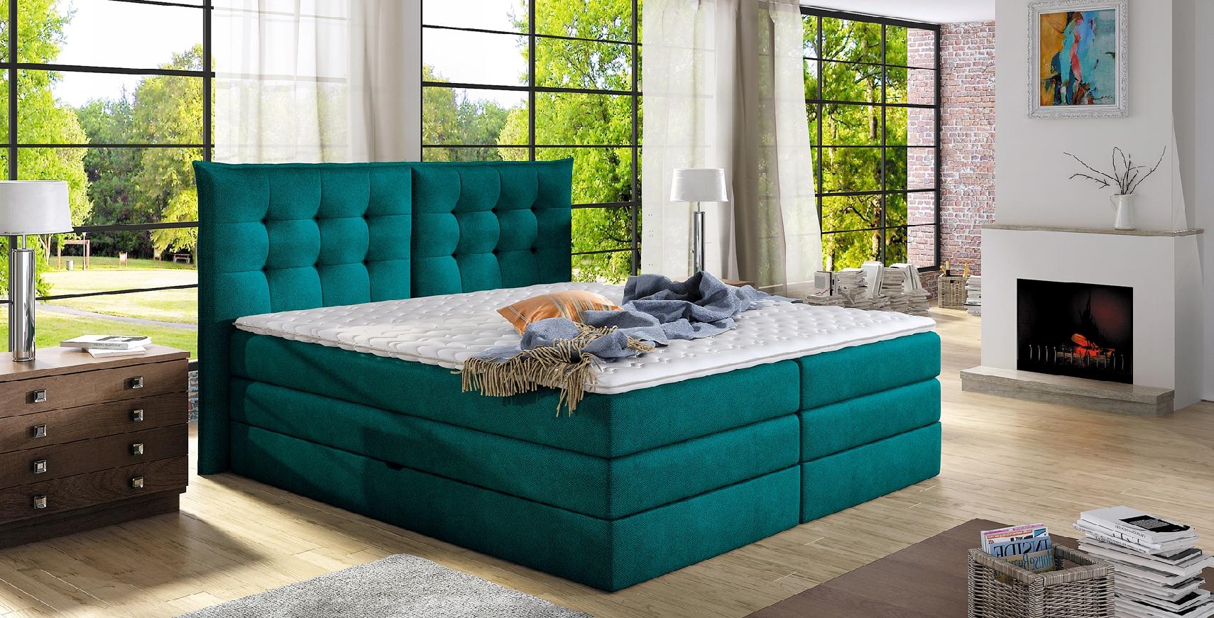 ŁÓŻKO KONTYNENTALNE BOXSPRING FENDY BASIC 140x200