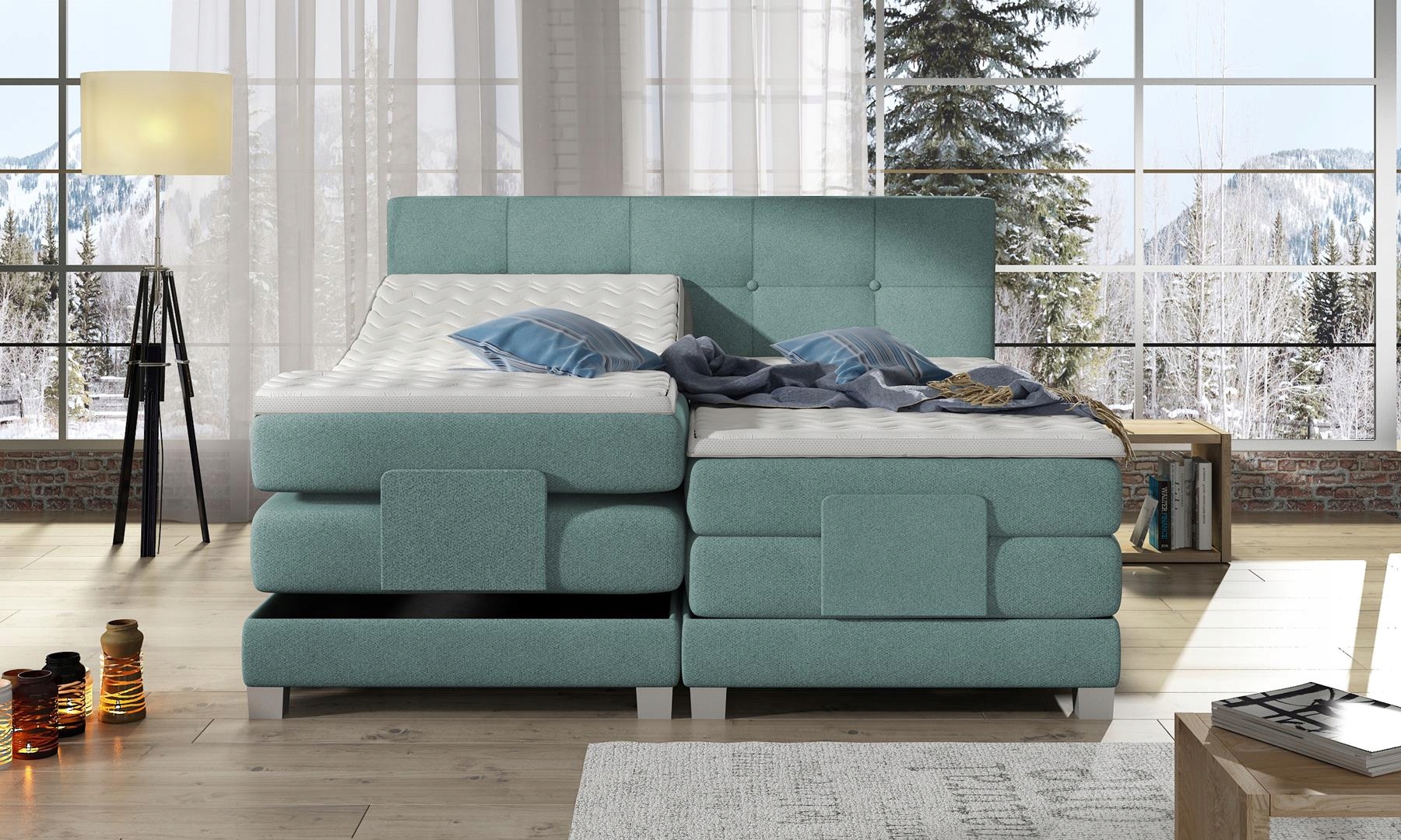 ŁÓŻKO KONTYNENTALNE BOXSPRING ESPO BASIC 140x200