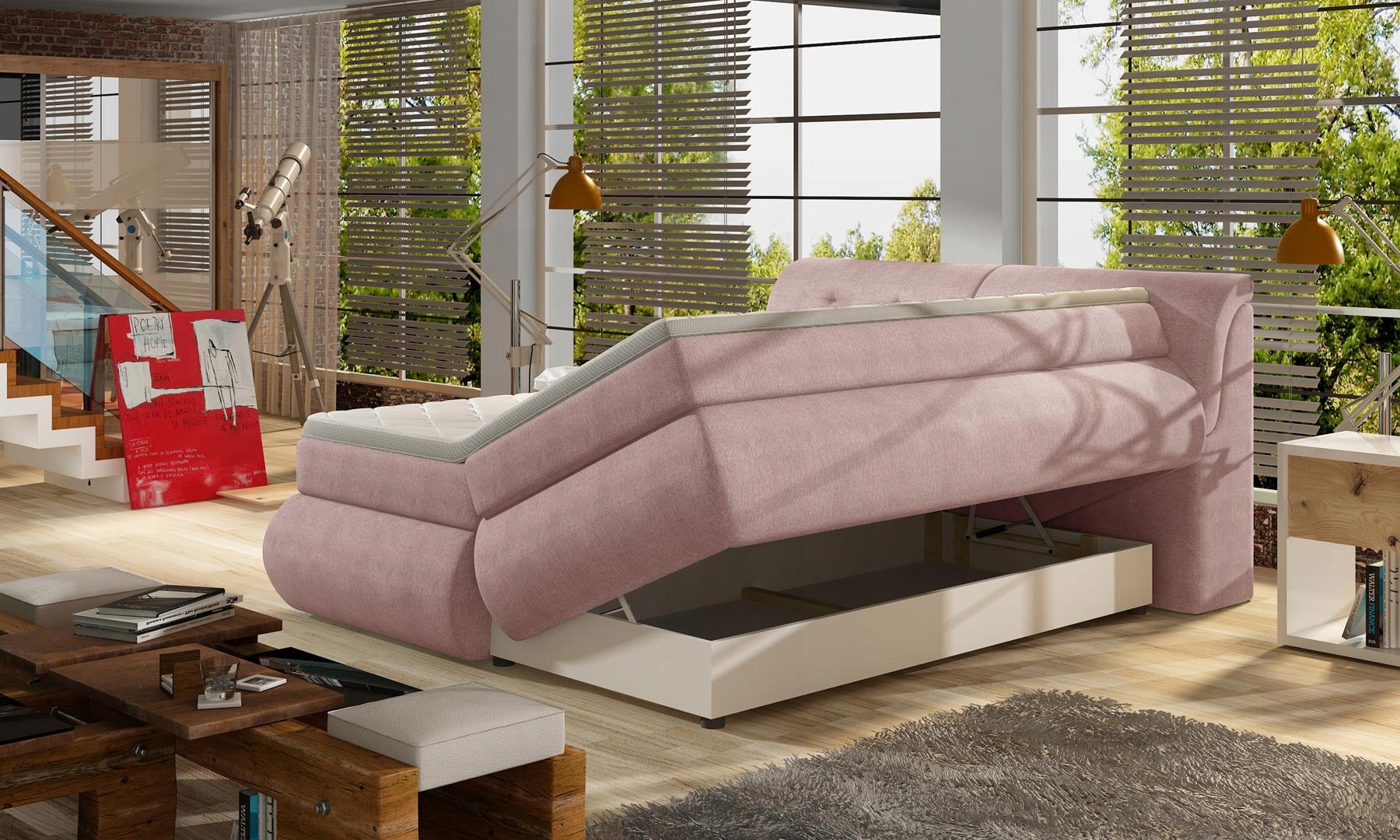 ŁÓŻKO KONTYNENTALNE BOXSPRING CARMEN BASIC 160x200