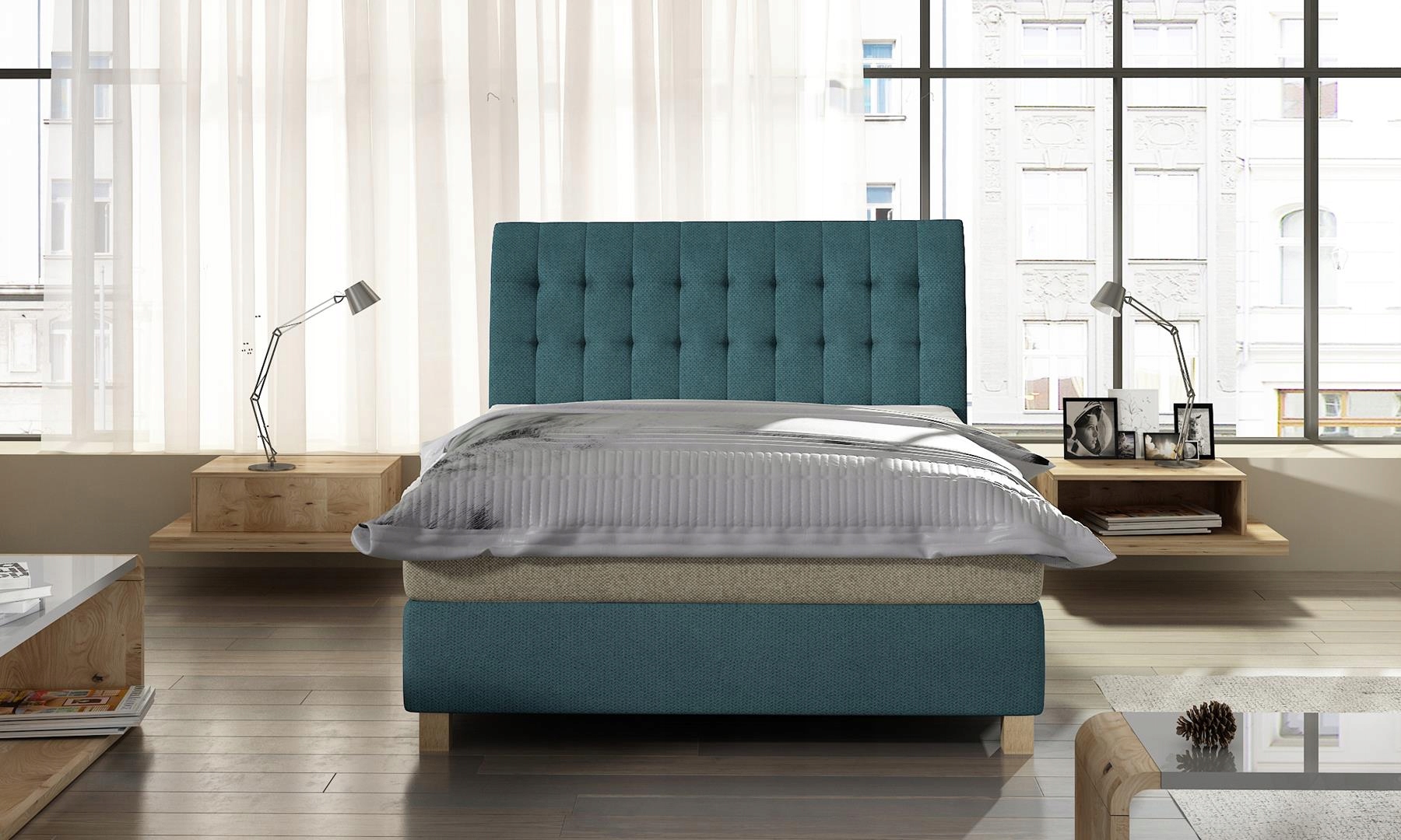 ŁÓŻKO KONTYNENTALNE BOXSPRING HAPPY BASIC 100x200