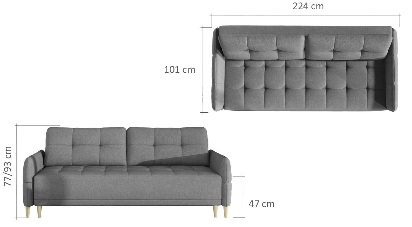 KANAPA SOFA WERSALKA MALMO BASIC / AUTOMAT DL