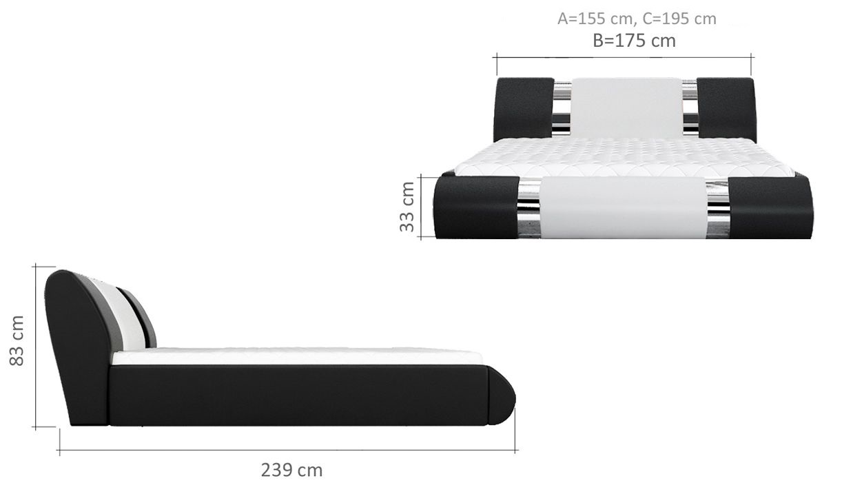 ŁÓŻKO ŁOŻE TAPICEROWANE ATLANTIS BASIC 160x200