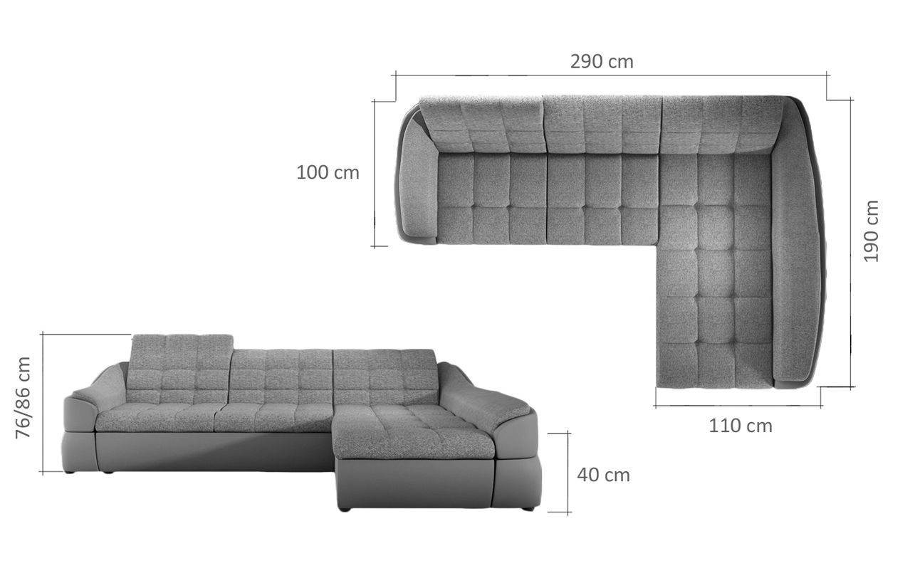 NAROŻNIK INFINITY MINI CASUAL / F. RELAX - KOLORY