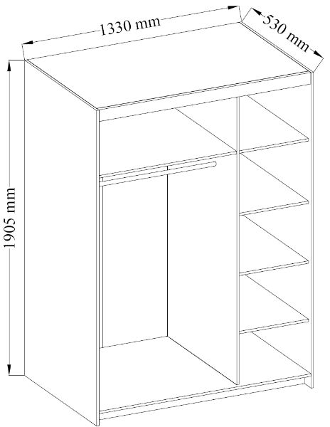KLASYCZNA SZAFA 3D HAFE / KOLORY