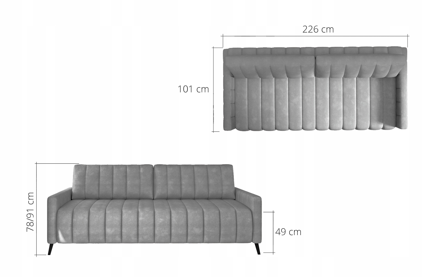 KANAPA SOFA WERSALKA MOLLY BASIC + AUTOMAT DL