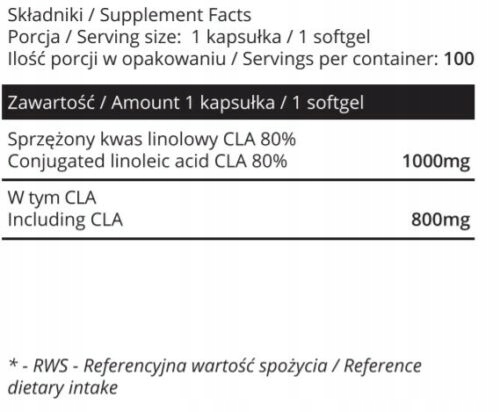 SOWELO CLA 800mg 100 KAPSUŁEK