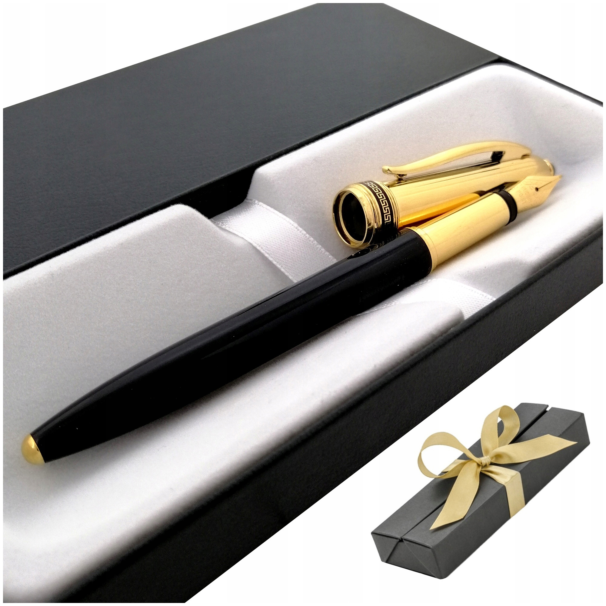 Pix premium cu aur 24K, Golden-Celebrity, Inox/Aur, Negru/Auriu