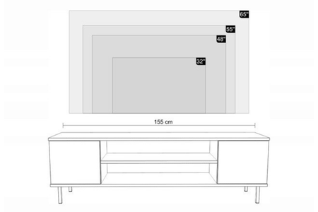Szafka RTV 155 cm Loft Kaszmir