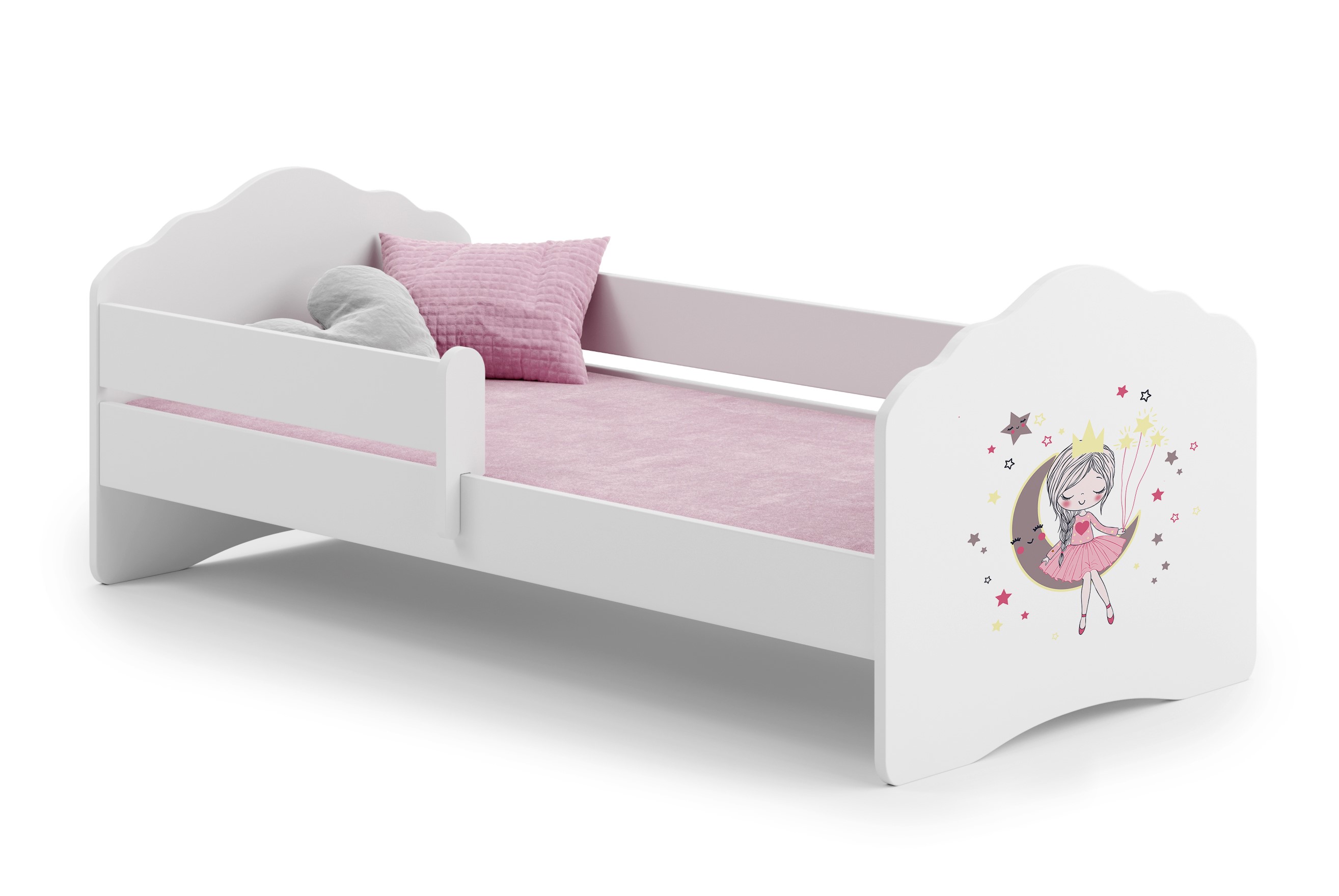 FALA 140x70 Bērnu gulta with railing - guļošā princese
