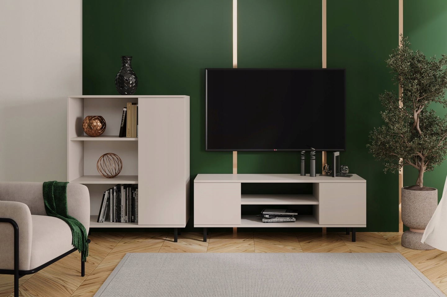 Szafka RTV 155 cm Loft Kaszmir