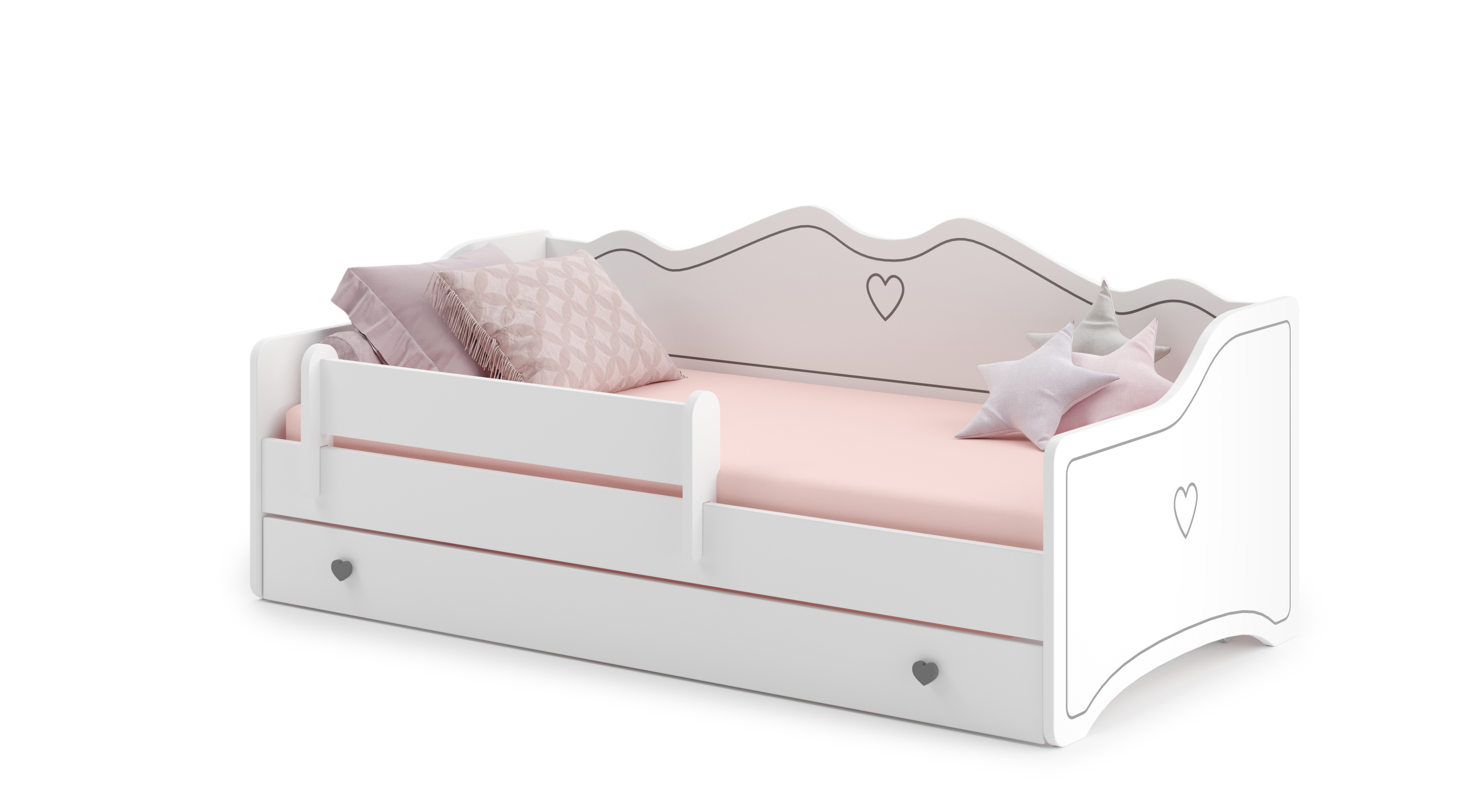 Emma Bērnu gulta 140x70 pelēks