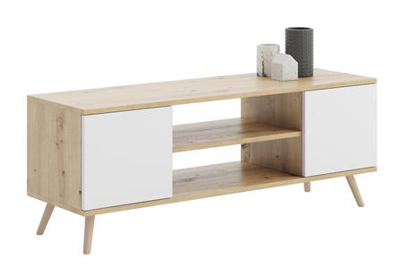 TV galdiņš Focus 155 cm ozols artisan balts