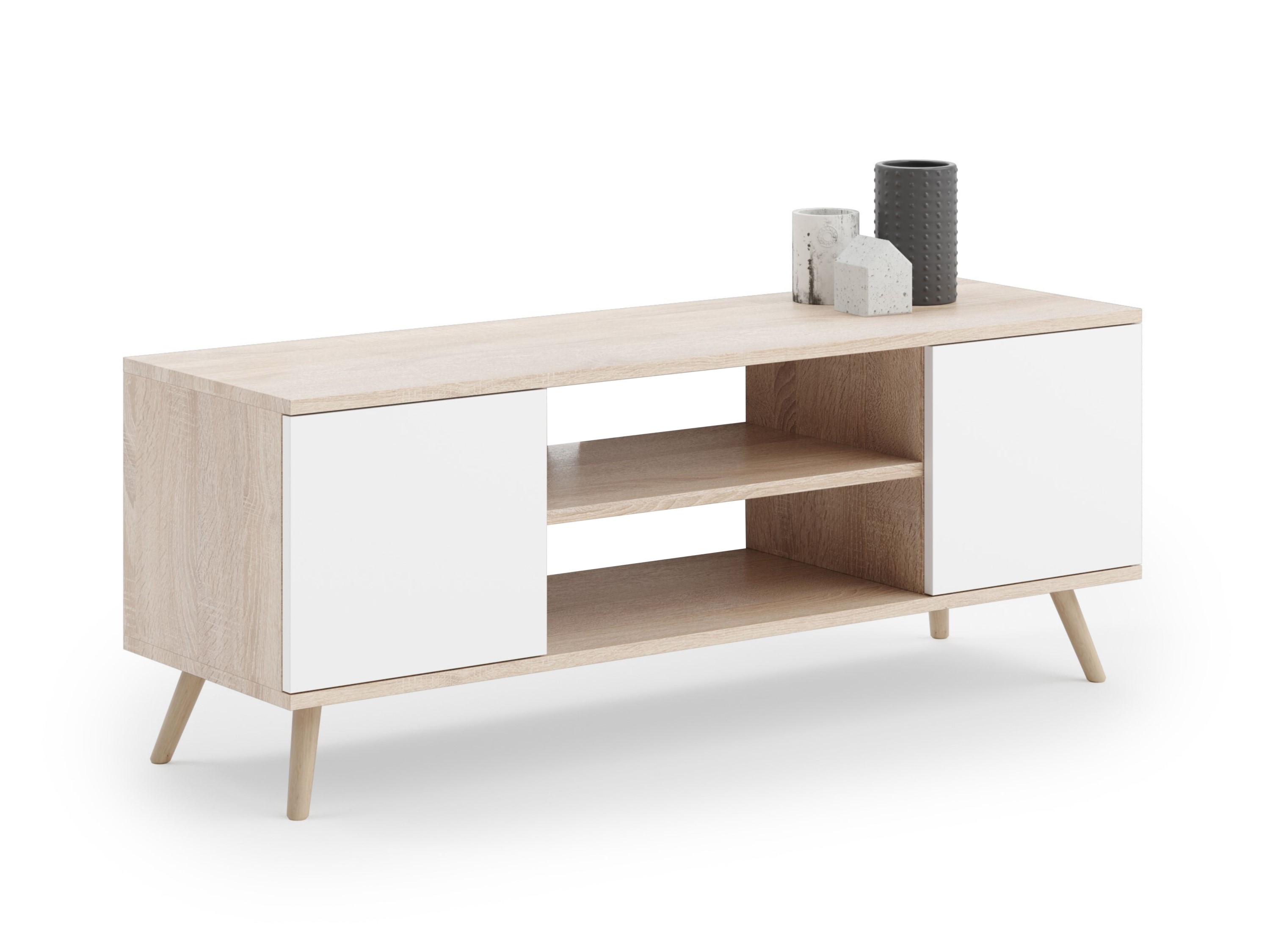 TV galdiņš Focus cabinet 155 cm ozols sonoma/balts