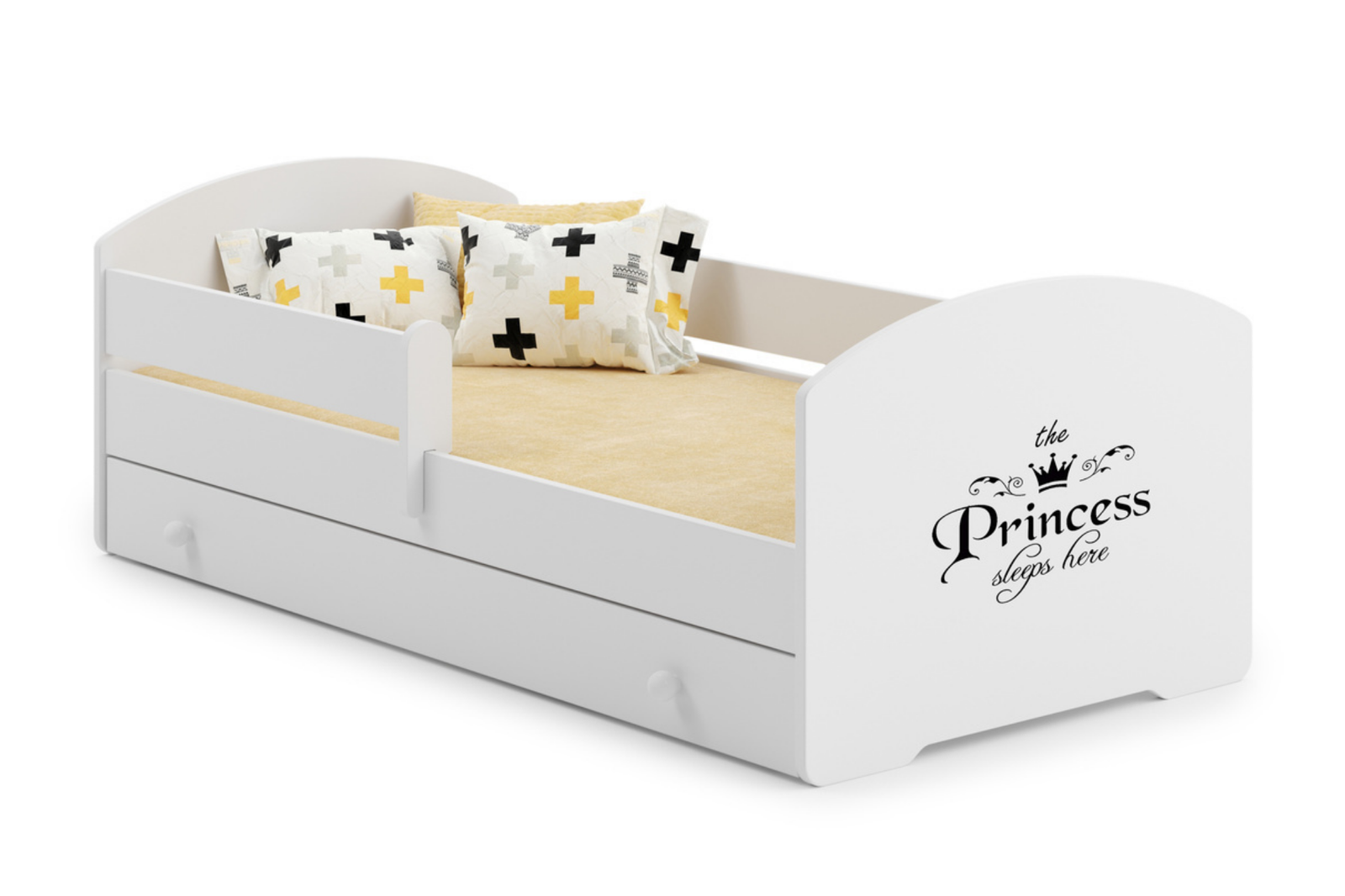 LUK Bērnu gulta 140x70 ar atvilktni - princese