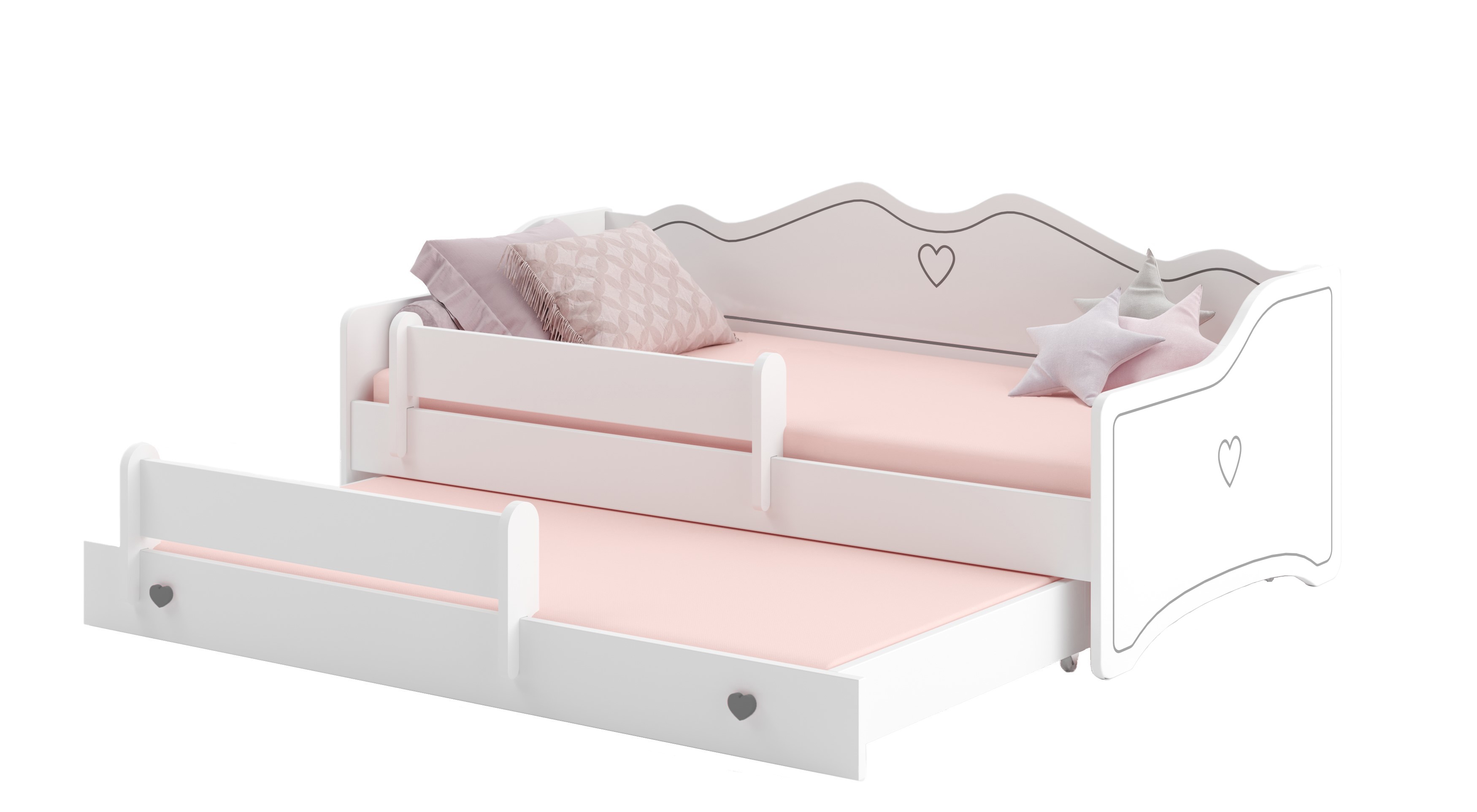 Emma II Divvietīga gulta 160x80 pelēks