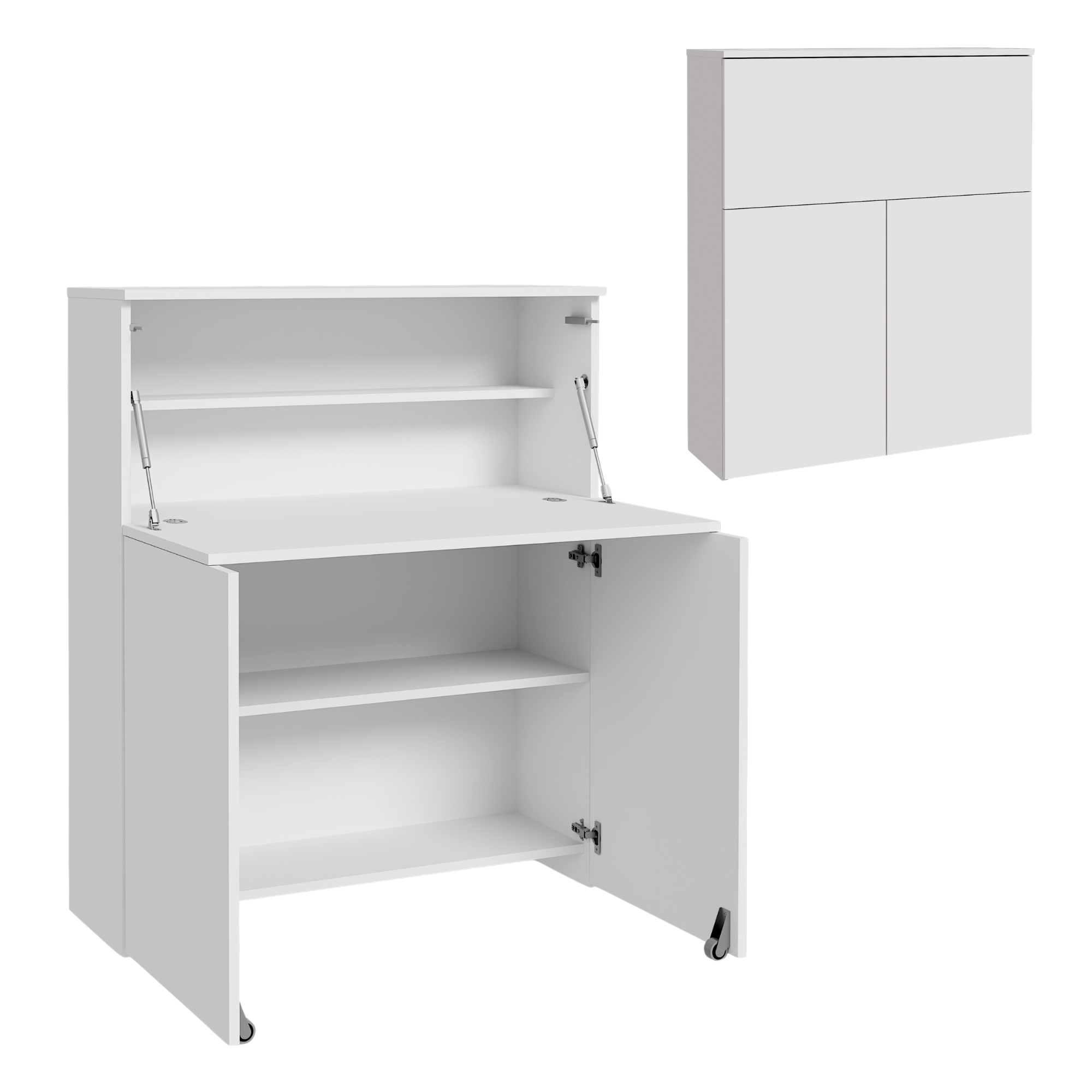 VERTO atlokāms Rakstāmgalds that folds away into a cupboard – balts