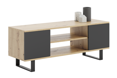 Focus TV galdiņš 135 cm - loft ozols artisan melns