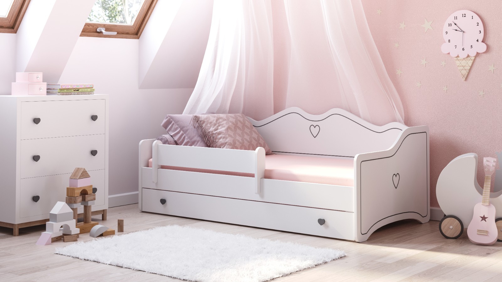 Emma Jauniešu gulta 180x80 pelēks