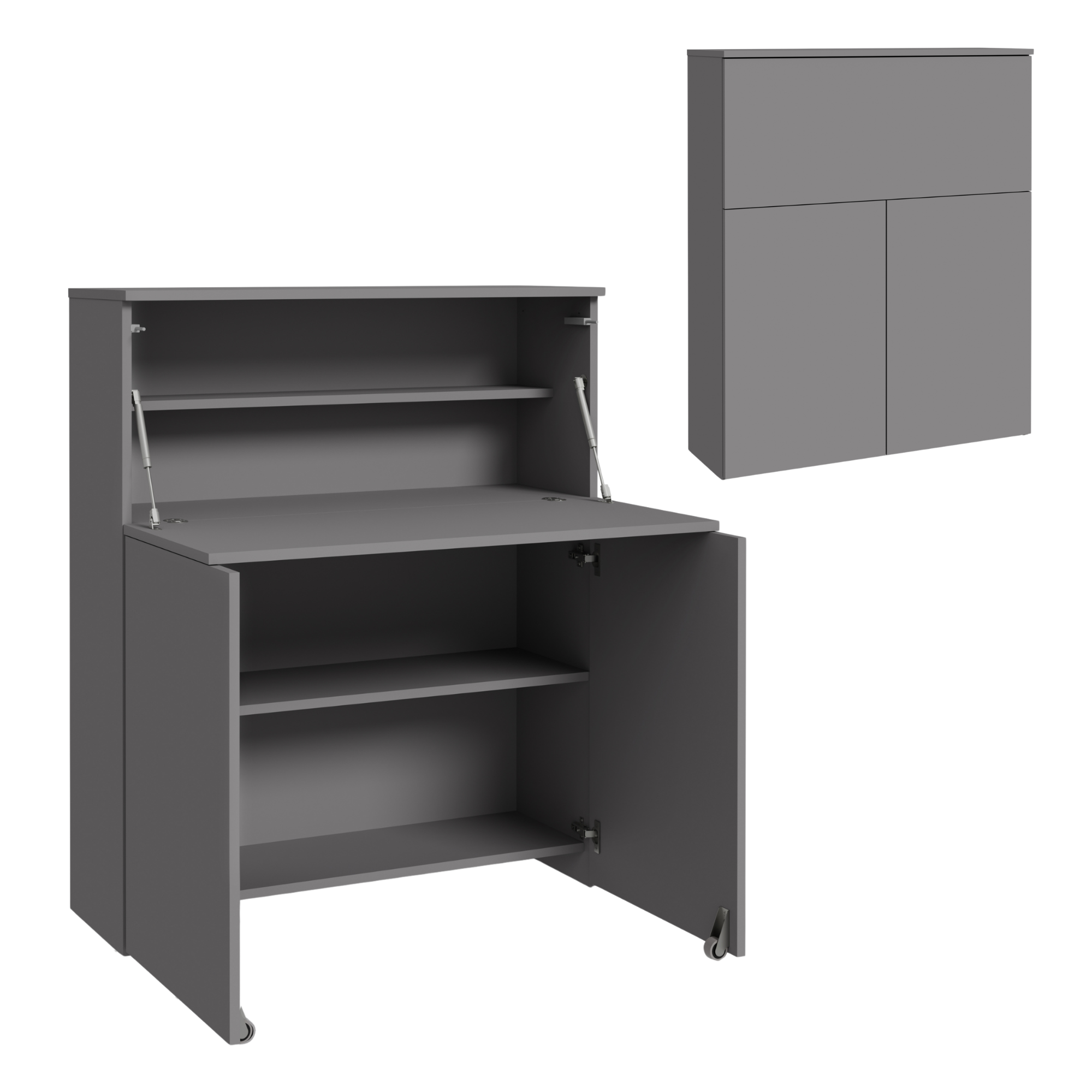 VERTO atlokāms Rakstāmgalds that folds away into a cupboard – pelēks