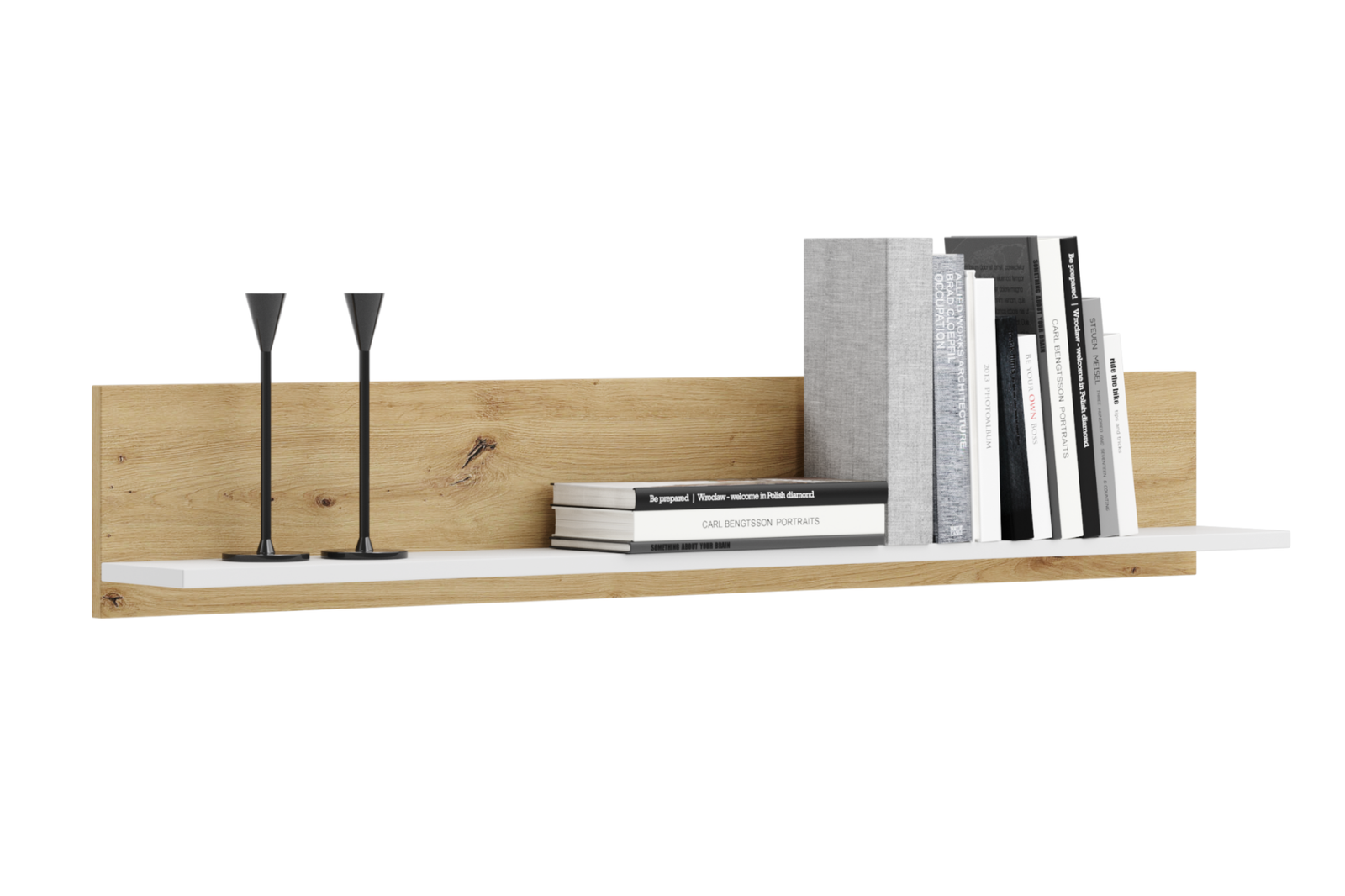Plaukts 100 cm - artisan ozols / balts