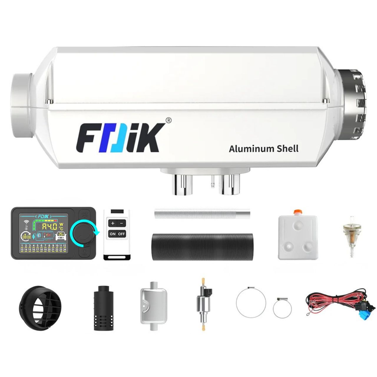 Ogrzewanie postojowe 12V 24V 5kW Bluetooth LCD FDIK nagrzewnica z pilotem