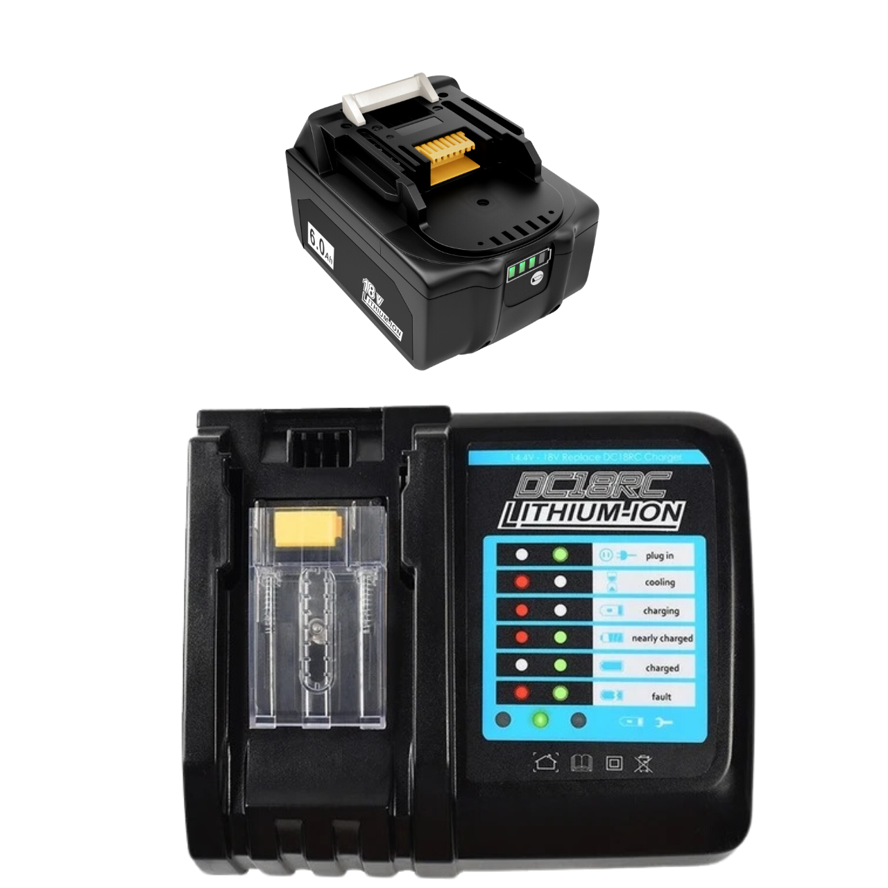 Akumulator Zamiennik do Makita 1x 18V 6Ah BL1840 BL1850 +Ładowarka 14.4-18V