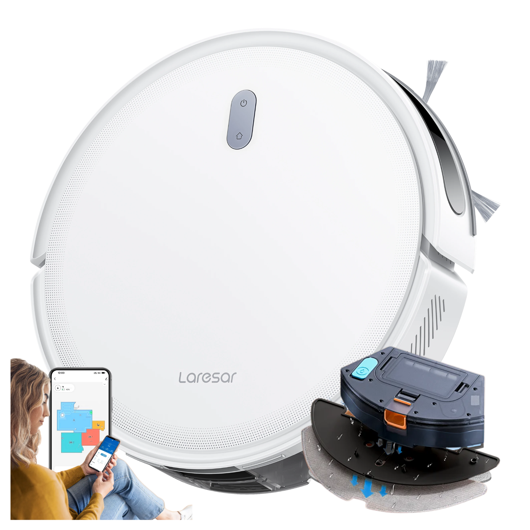 Robot sprzątający Laresar L10 Odkurzacz i mop automatyczny moc 6500Pa