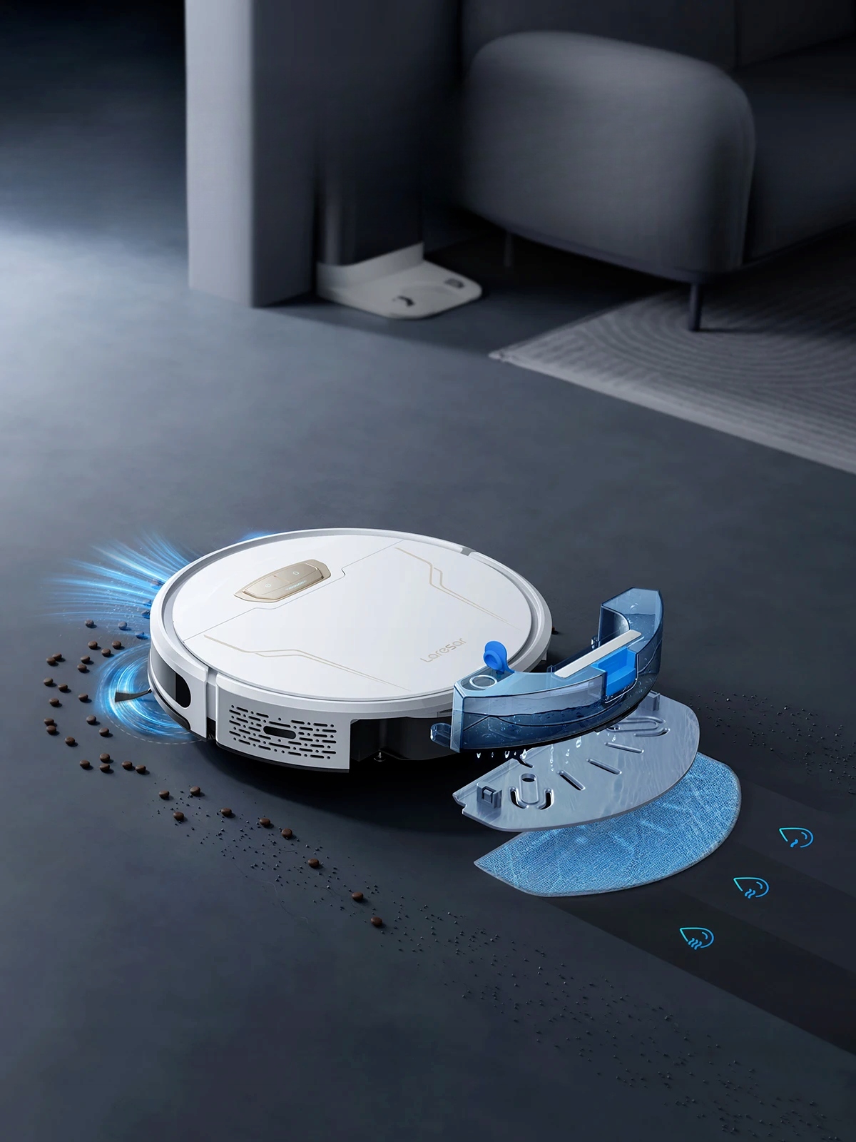 3w1 Robot sprzątający mopujący Odkurzacz z mopem WiFi Mocny 4000Pa automat