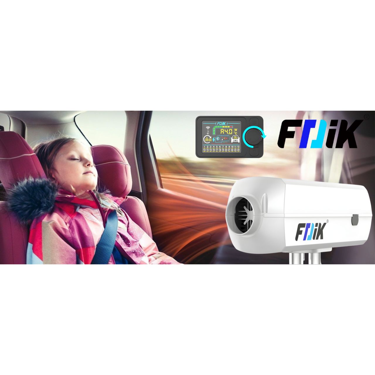 Ogrzewanie postojowe 12V 24V 5kW Bluetooth LCD FDIK nagrzewnica z pilotem