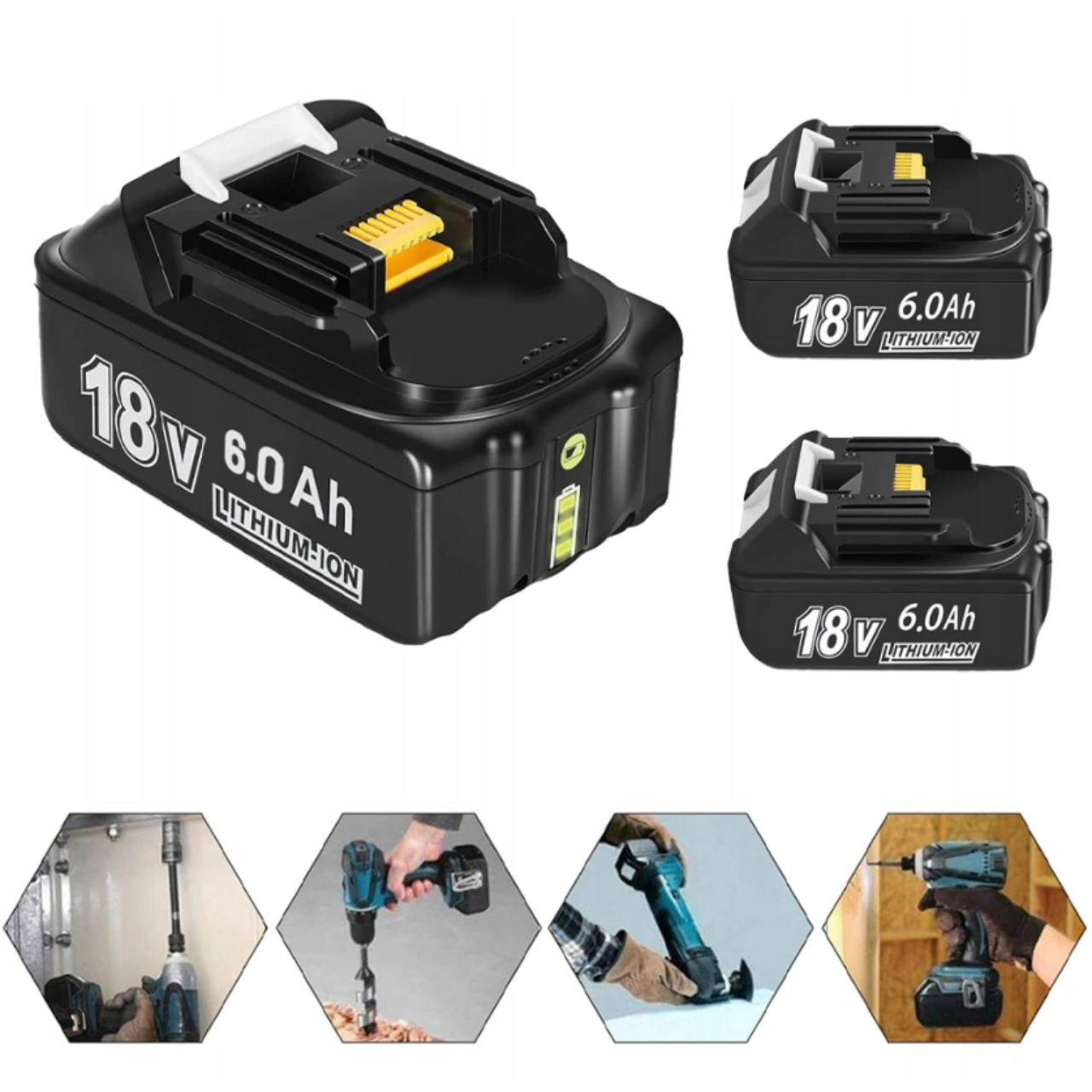 Akumulator Zamiennik do Makita 1x 18V 6Ah BL1840 BL1850 +Ładowarka 14.4-18V