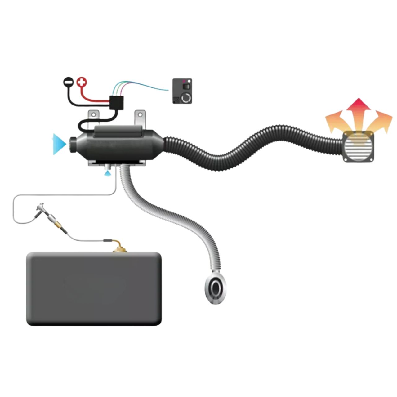 Ogrzewanie postojowe 12V 24V 5kW Bluetooth LCD FDIK nagrzewnica z pilotem