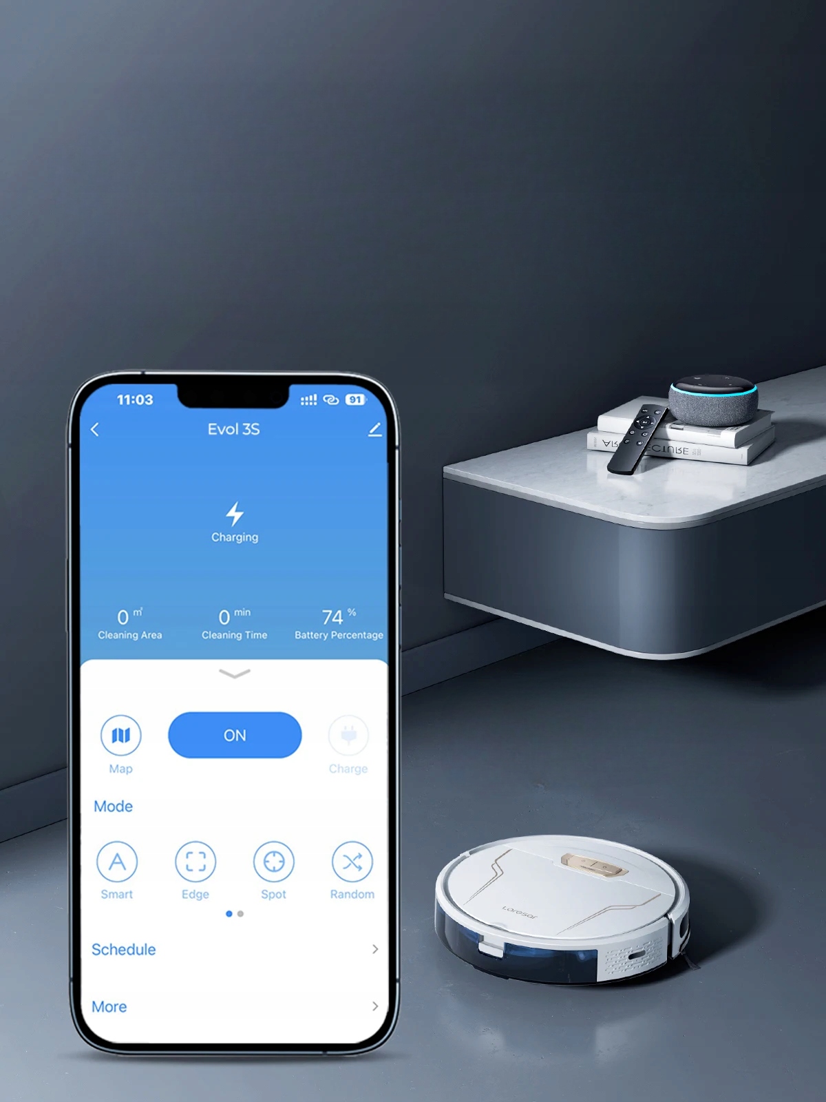 3w1 Robot sprzątający mopujący Odkurzacz z mopem WiFi Mocny 4000Pa automat