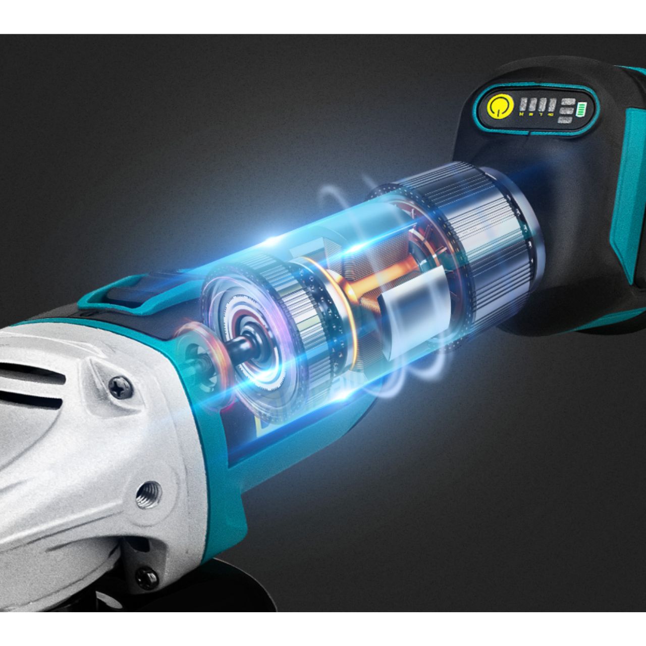 Szlifierka kątowa akumulatorowa do systemu 18V serii B (BL1840B) +box 2 aku