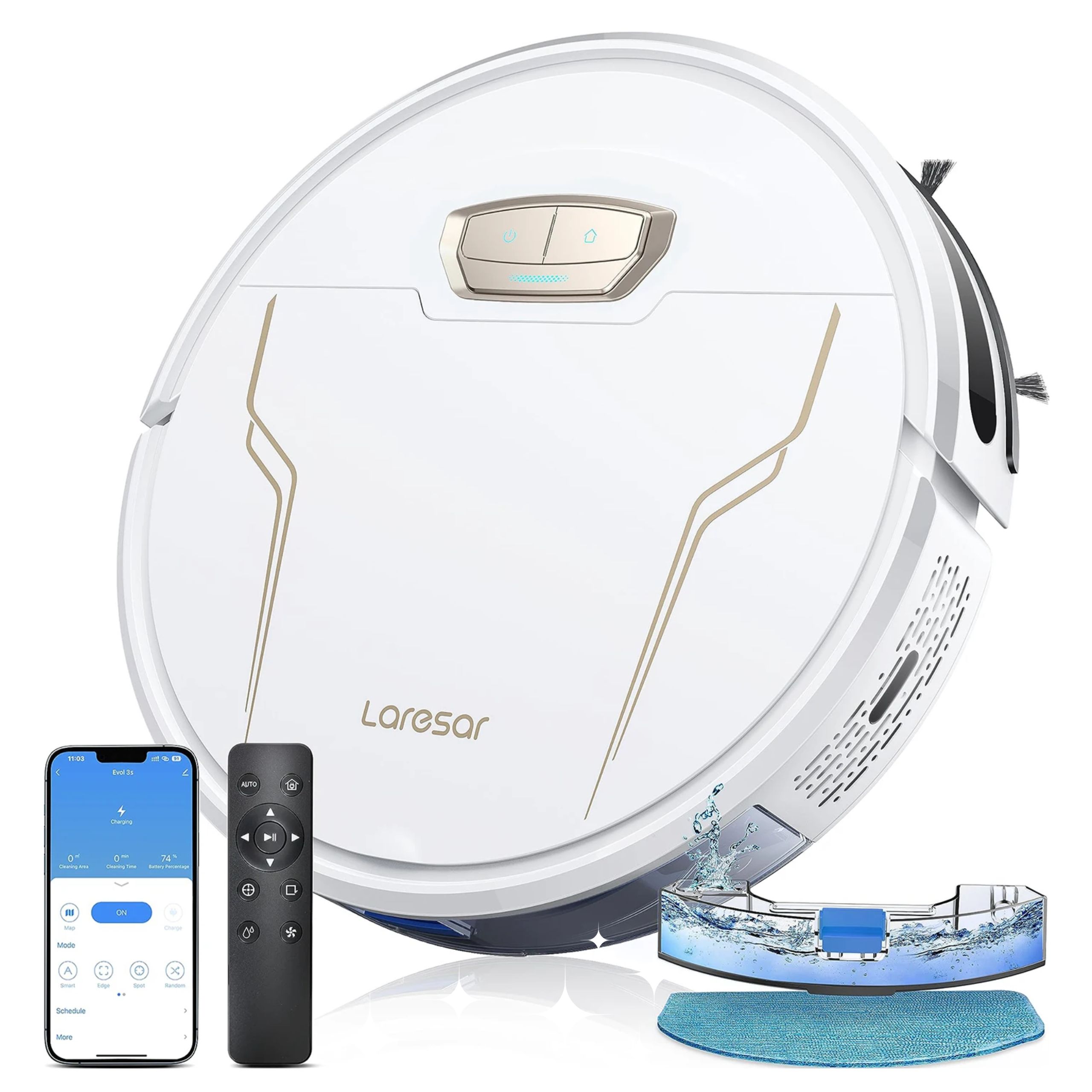 3w1 Robot sprzątający mopujący Odkurzacz z mopem WiFi Mocny 4000Pa automat