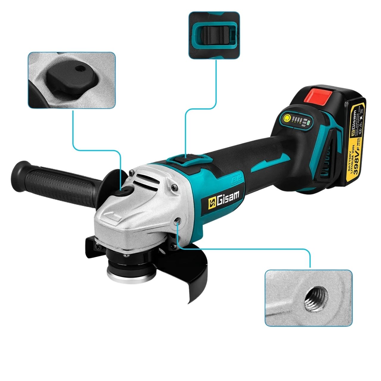 Szlifierka kątowa akumulatorowa do systemu 18V serii B (BL1840B) +box 2 aku