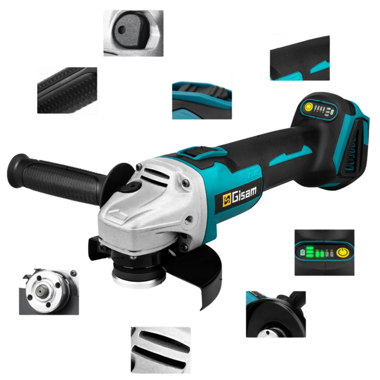 Szlifierka kątowa akumulatorowa do systemu 18V serii B (BL1840B) +box 2 aku