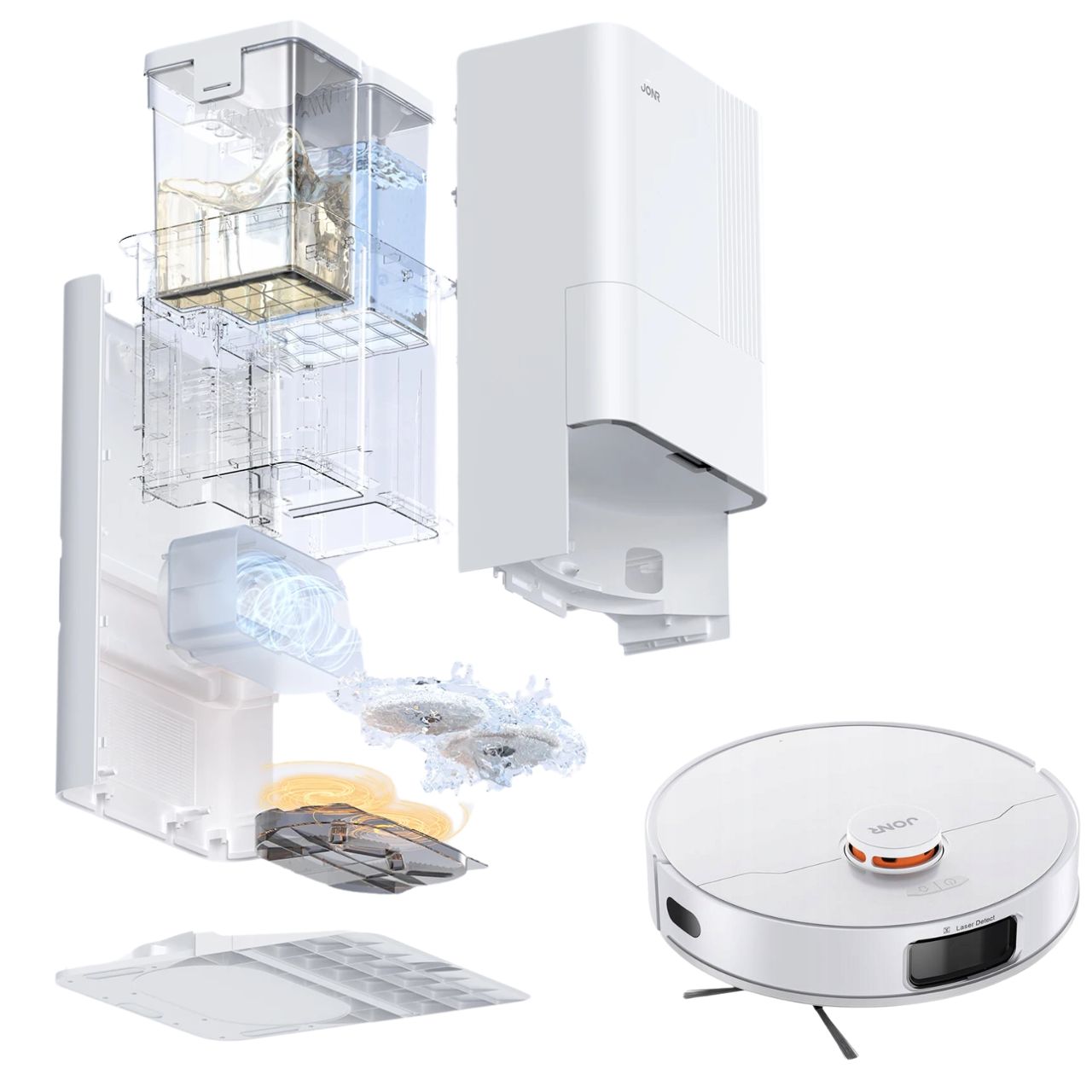 Robot sprzątający JONR P20 Pro z mopowaniem i stacją oczyszczania suszenie