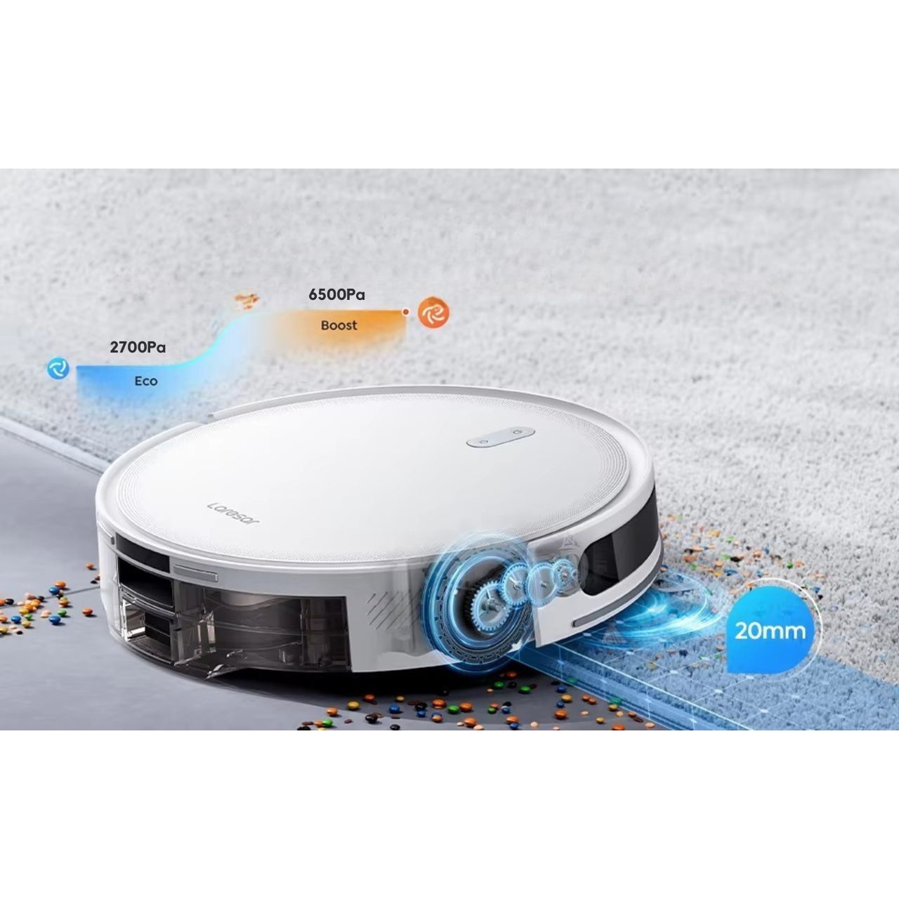 Robot sprzątający Laresar L10 Odkurzacz i mop automatyczny moc 6500Pa