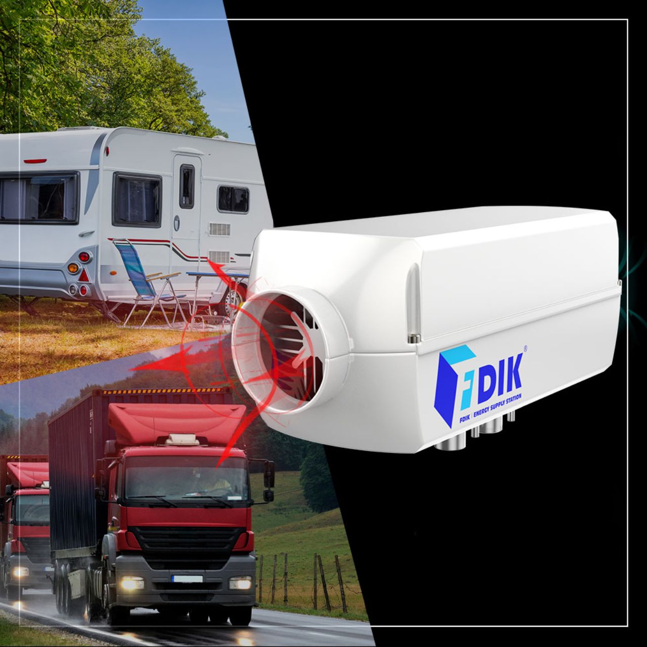 Ogrzewanie postojowe 12V 24V 5kW Bluetooth LCD FDIK nagrzewnica z pilotem