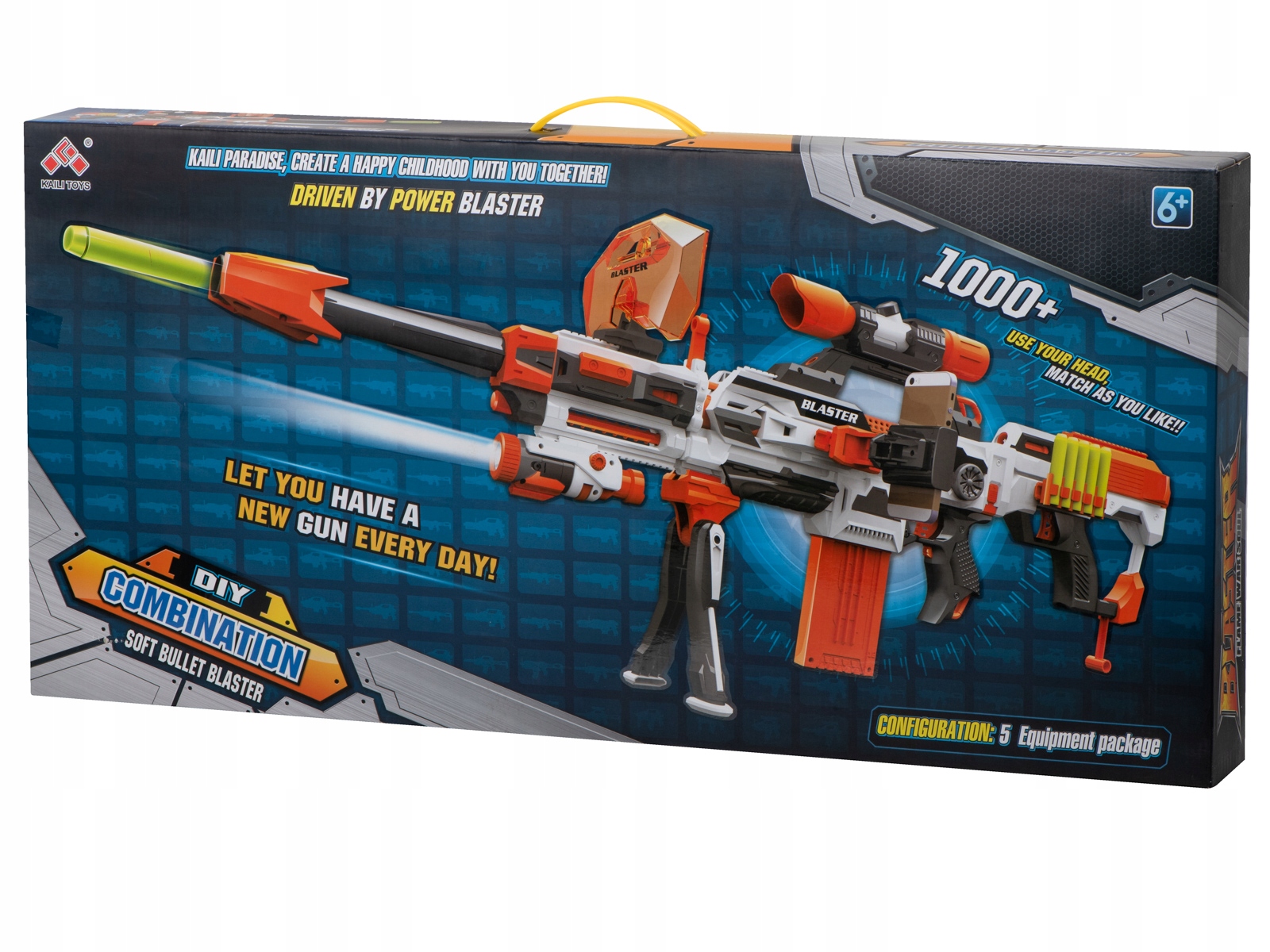 KARABIN BLASTER MODULAR 5W1 KOMPATYBILNY Z NERF