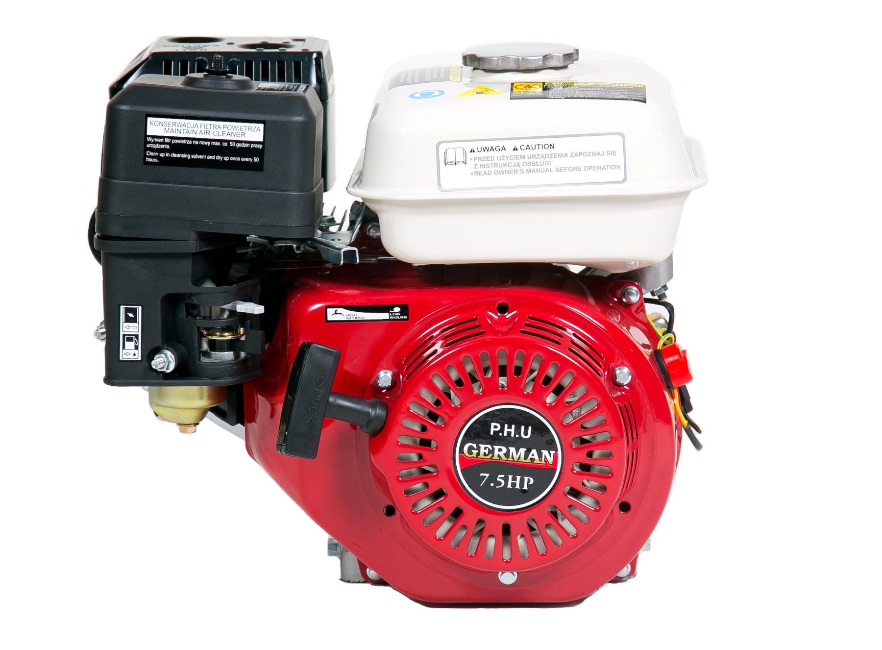 Silnik spalinowy GERMAN 7,5KM GX160 GX200 19mm +OL