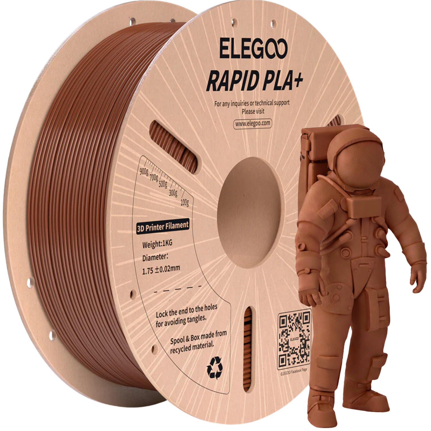 Elegoo Rapid PLA+ Grey 1kg 2