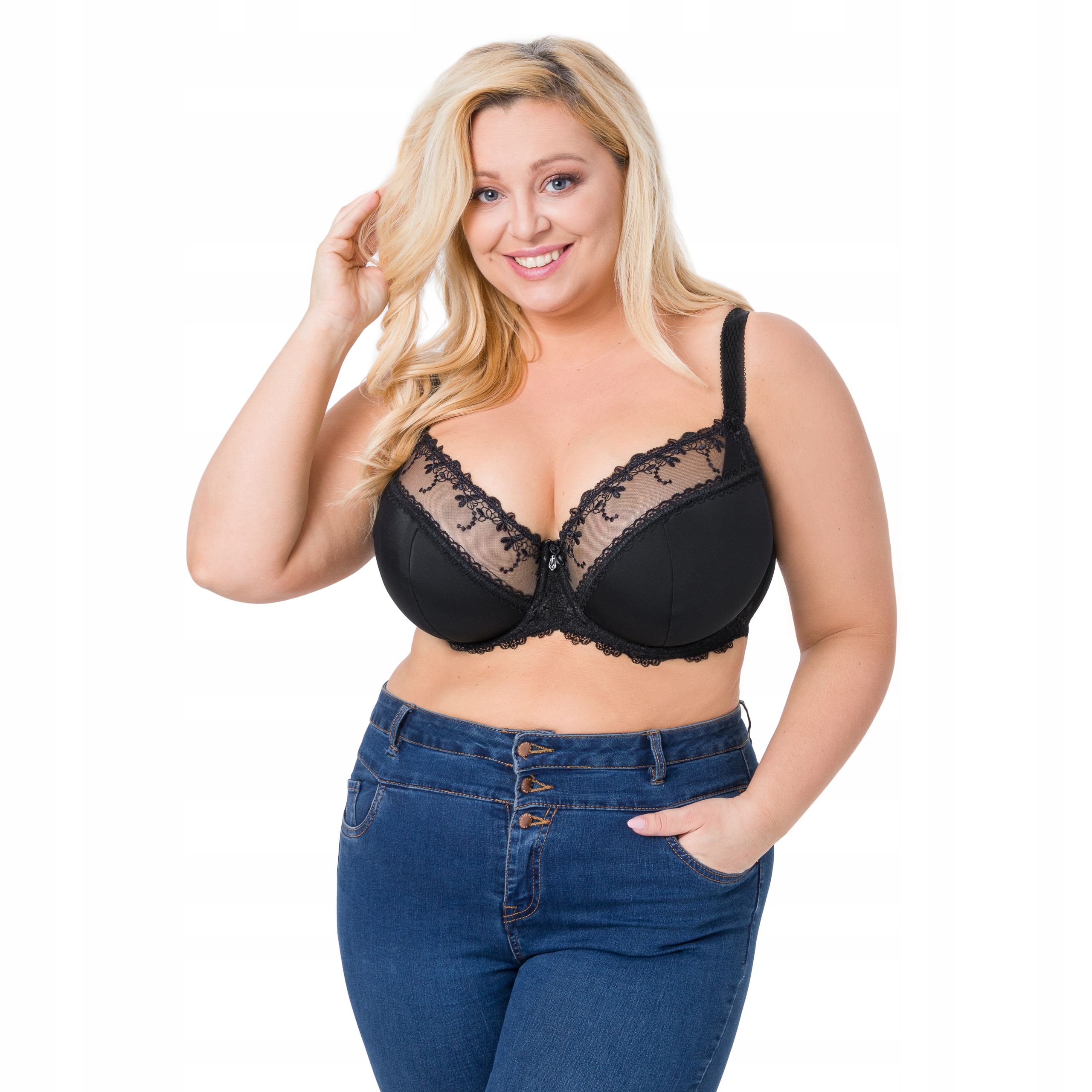 AVA biustonosz MAXI AV-1030 SEMI-SOFT czarny 75J