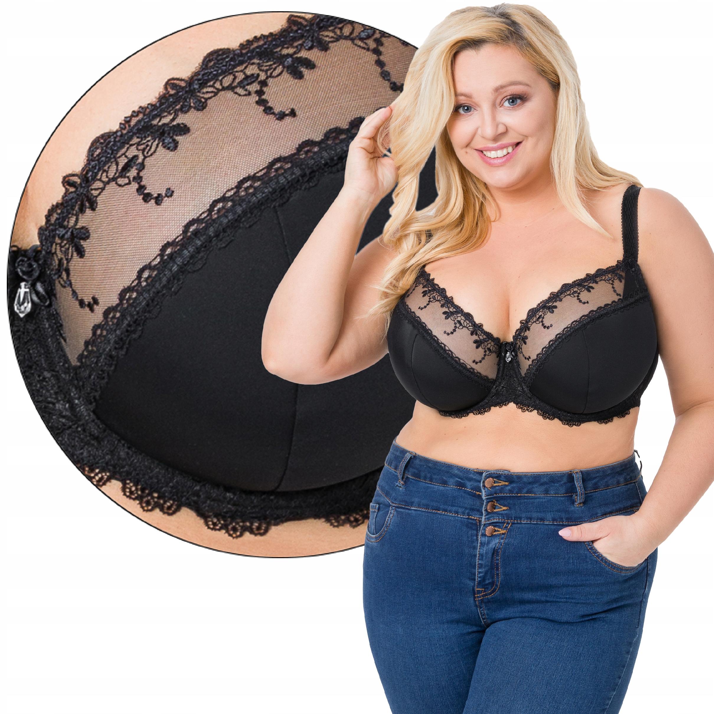 AVA biustonosz MAXI AV-1030 SEMI-SOFT czarny 75J