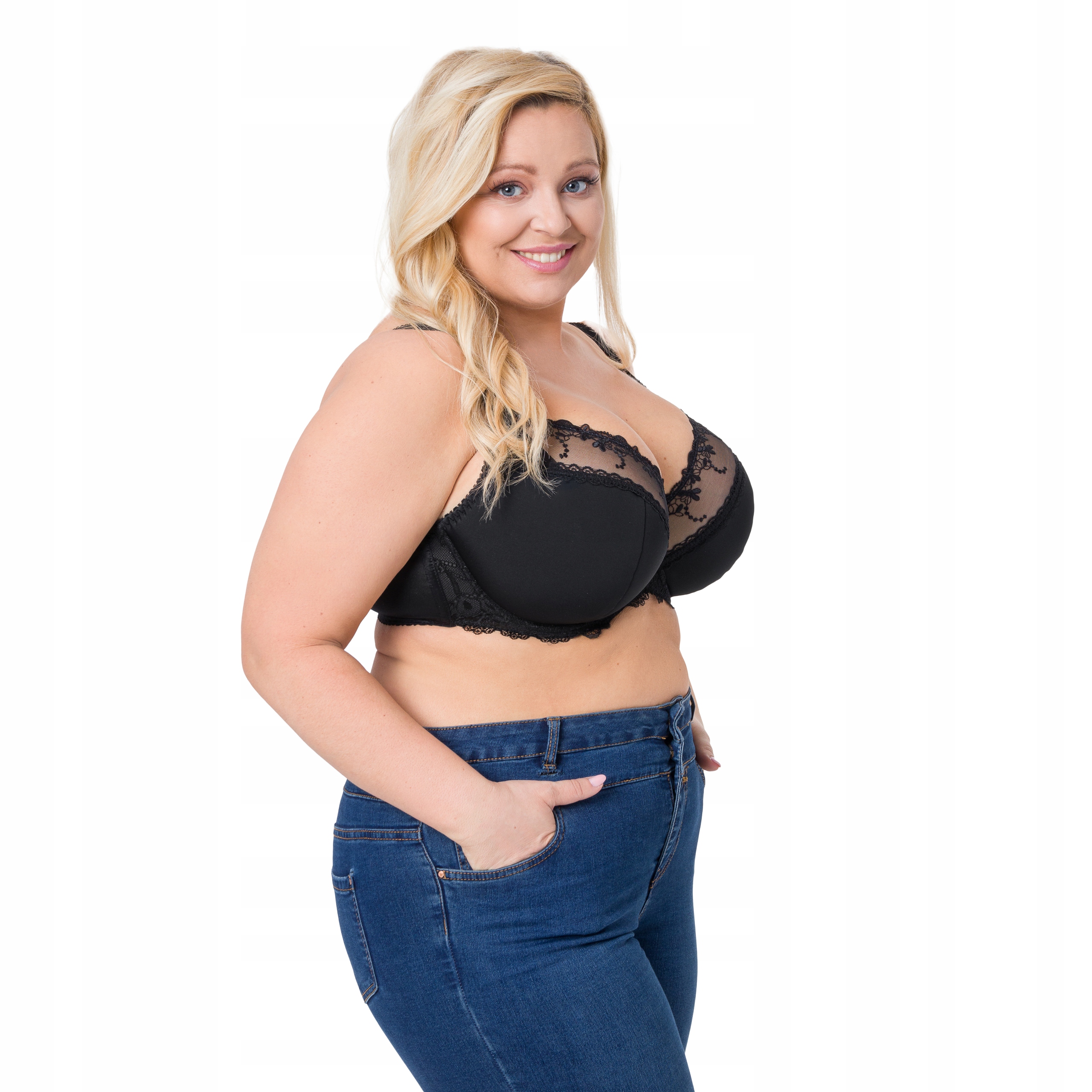 AVA biustonosz MAXI AV-1030 SEMI-SOFT czarny 75J