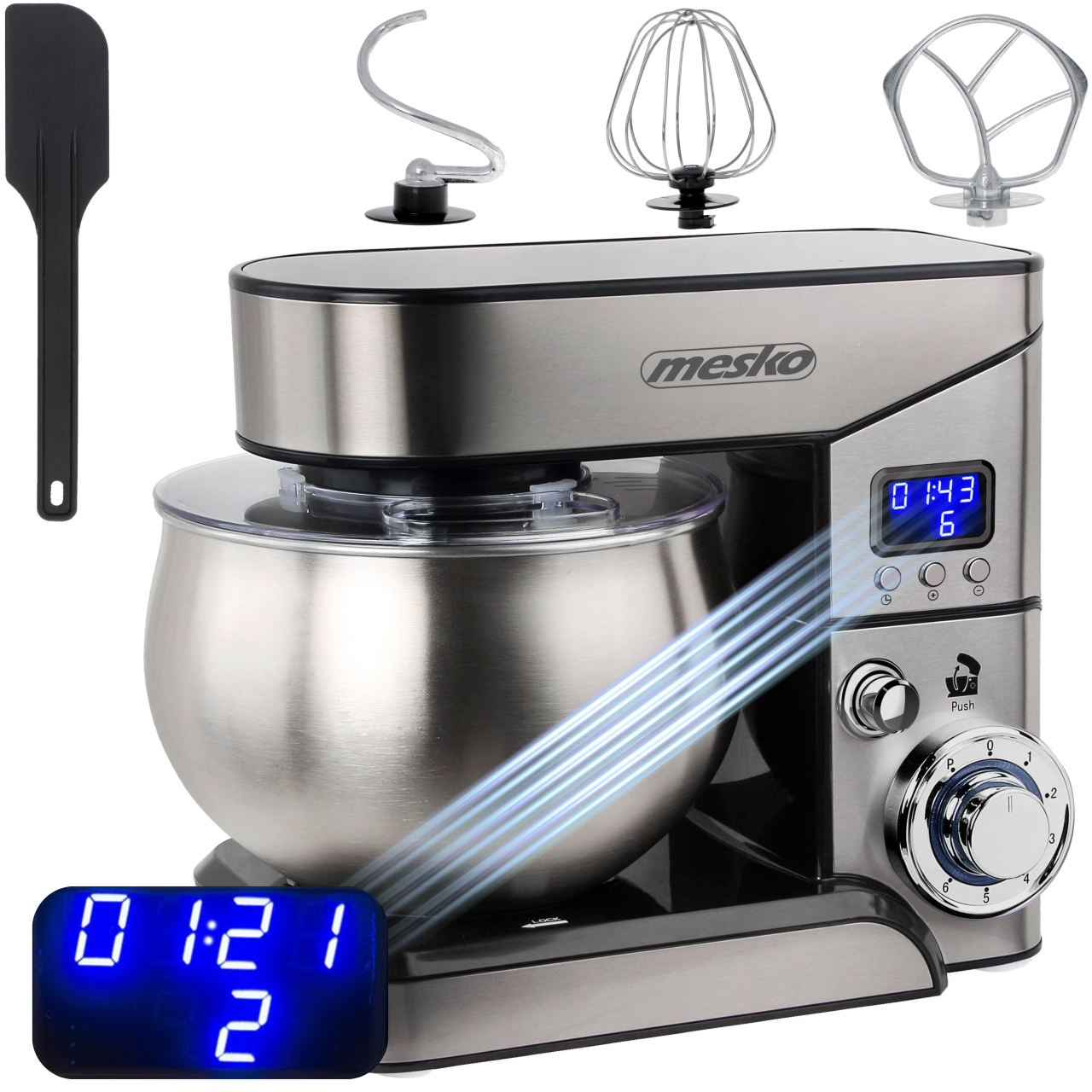 Robot Planetarny, robot kuchenny z LCD 2000W 5L - widok ogólny