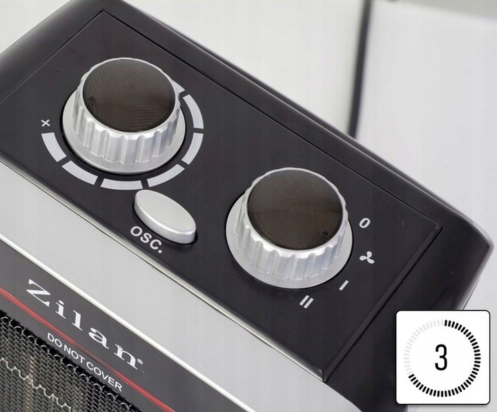 TERMOWENTYLATOR GRZEJNIK CERAMICZNY ZILAN 2000W